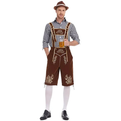 AlpenFeest Heren Oktoberfest Kostuumset met Shirt en Hoed