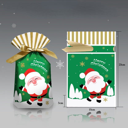 Kerstkabouter – Set van 5 Kerstcadeautasjes voor Snoep en Kleine Cadeaus