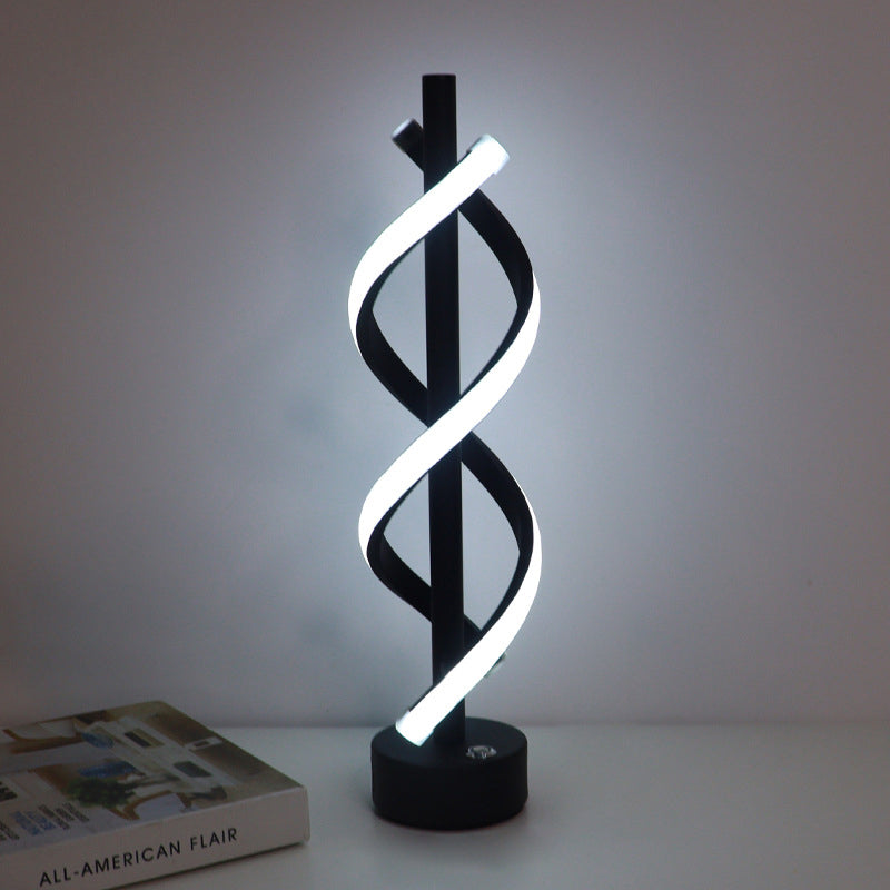 Nordic Dual Spiral LED-lamp – modern ijzeren stripdesign