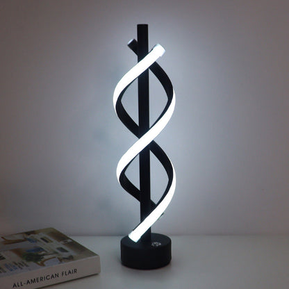 Nordic Dual Spiral LED-lamp – modern ijzeren stripdesign