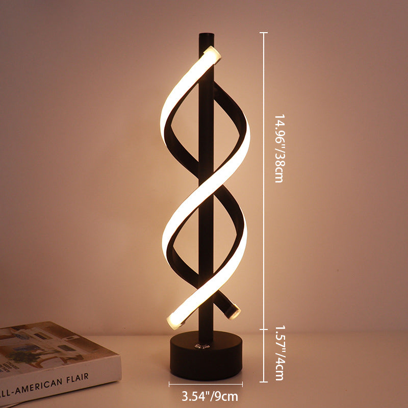 Nordic Dual Spiral LED-lamp – modern ijzeren stripdesign