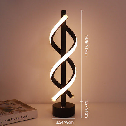 Nordic Dual Spiral LED-lamp – modern ijzeren stripdesign
