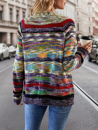 Dames Cardigan Livia – Gebreid Meerkleurig Oversized