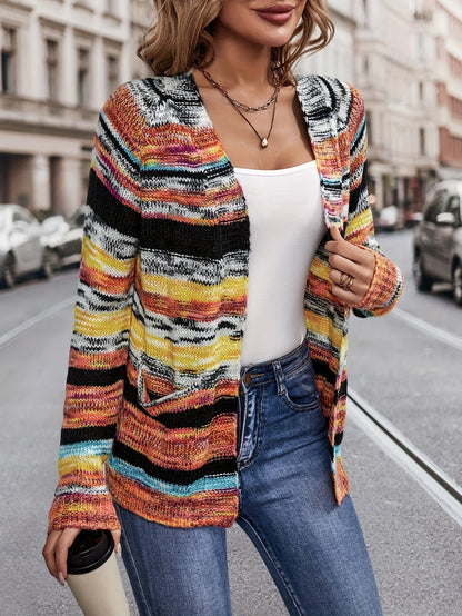 Dames Cardigan Livia – Gebreid Meerkleurig Oversized
