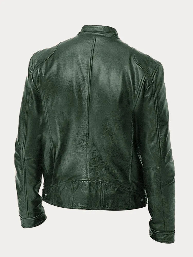 Nachtvallei Herenjas van Imitatieleer met Stoere Vintage Uitstraling