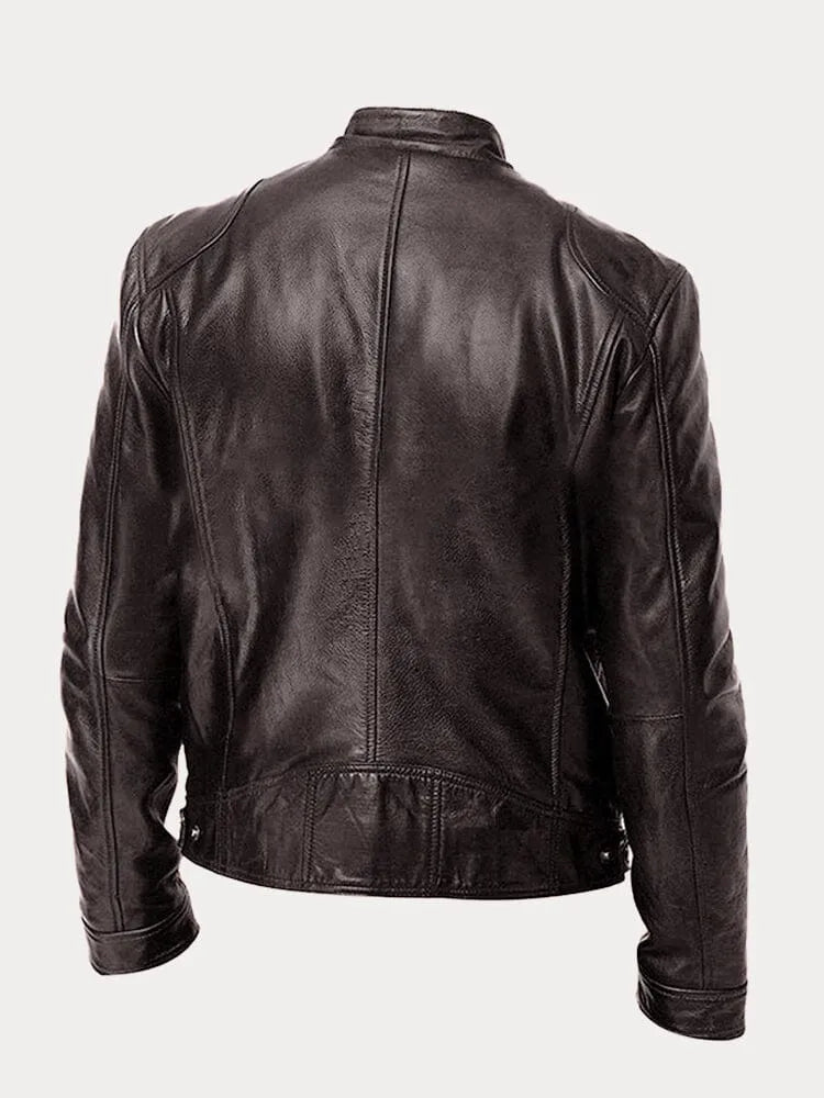Nachtvallei Herenjas van Imitatieleer met Stoere Vintage Uitstraling
