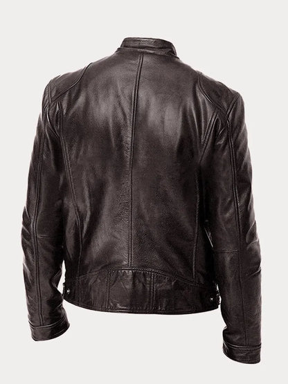Nachtvallei Herenjas van Imitatieleer met Stoere Vintage Uitstraling