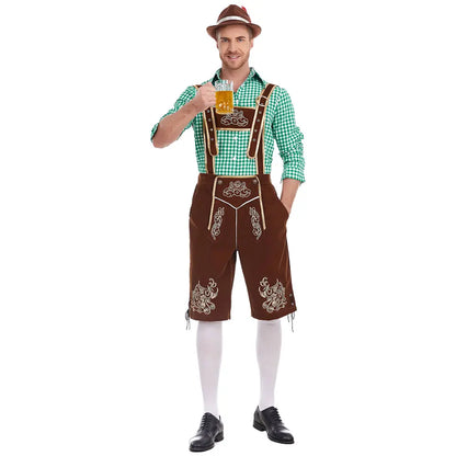 AlpenFeest Heren Oktoberfest Kostuumset met Shirt en Hoed