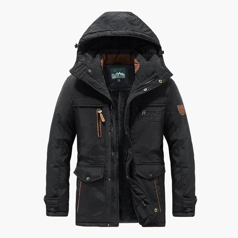 Heren Winterjas – Warme Parka met Capuchon en Praktische Zakken