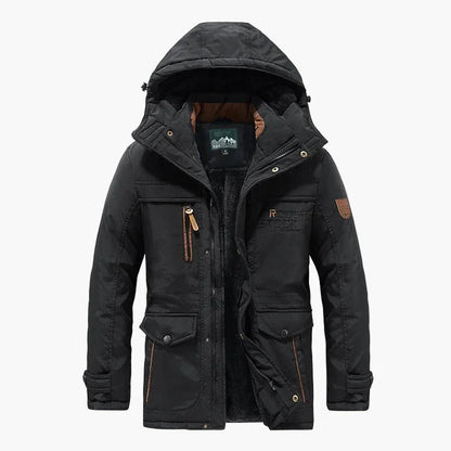Heren Winterjas – Warme Parka met Capuchon en Praktische Zakken