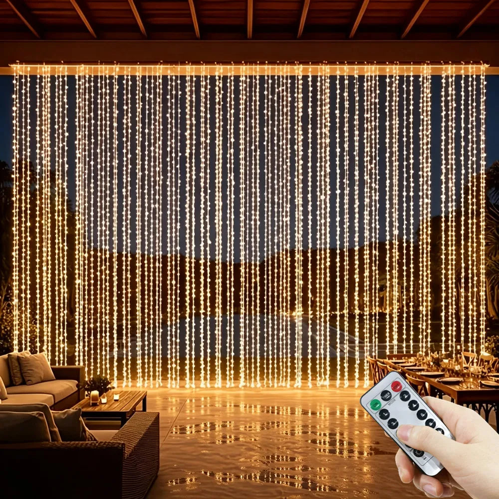 Lichtgordijn Sfeergloed – USB LED Gordijnverlichting met 8 Lichtstanden