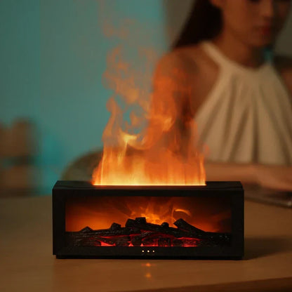 Aroma Diffuser met Vlam Effect – 4-in-1 met Timer en 7 Kleuren