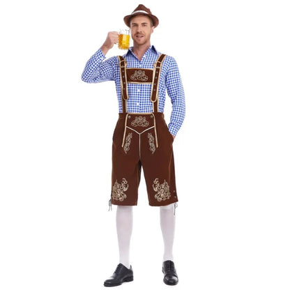 AlpenFeest Heren Oktoberfest Kostuumset met Shirt en Hoed