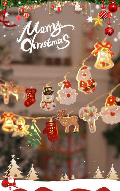 Kerstmanlicht – Kleurrijke LED-Kerstverlichting met Kerstmanfiguren