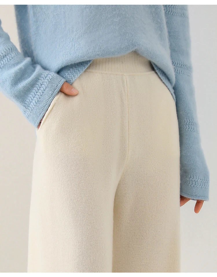 Mare Dames Corduroy Broek – Wijde Pijpen en Elastische Tailleband