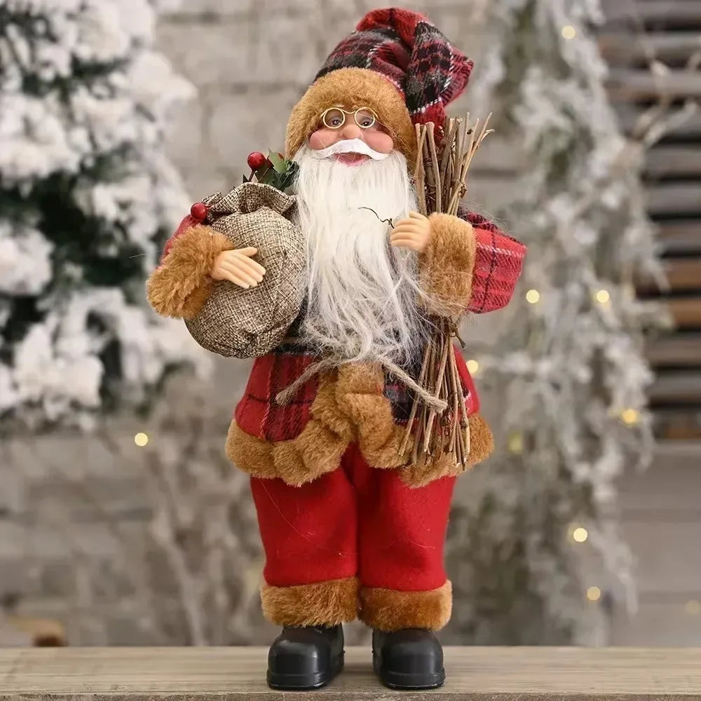 Kerstmanpop Feestdecoratie – 30 cm Kerstfiguur voor Binnen