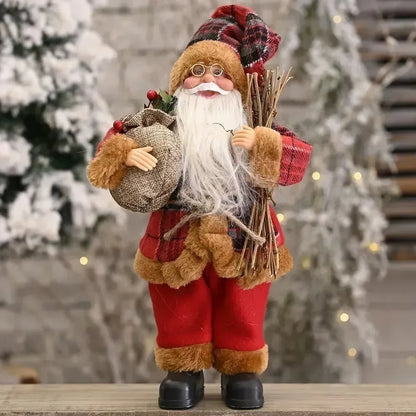 Kerstmanpop Feestdecoratie – 30 cm Kerstfiguur voor Binnen