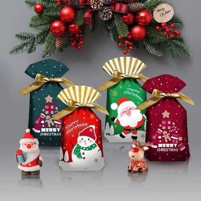 Kerstkabouter – Set van 5 Kerstcadeautasjes voor Snoep en Kleine Cadeaus