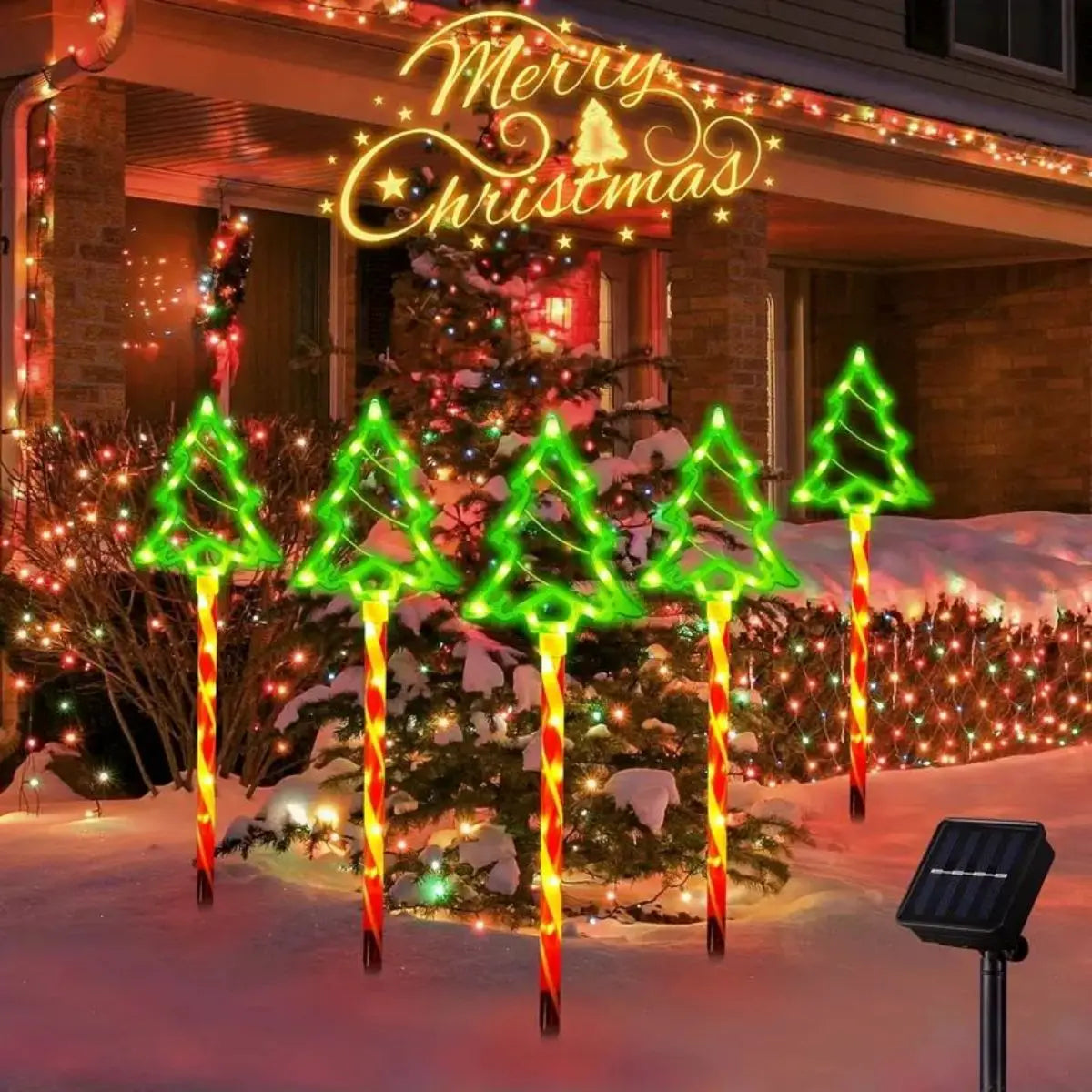 Solar Kerstboomverlichting Set van 5 – 46 cm voor Buiten