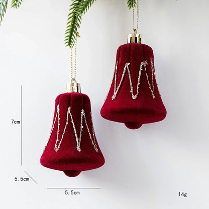 Kersthangers Feestkrans Set van 2 met Decoratieve Kerstfiguren