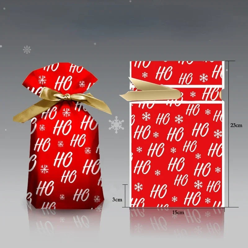 Kerstkabouter – Set van 5 Kerstcadeautasjes voor Snoep en Kleine Cadeaus