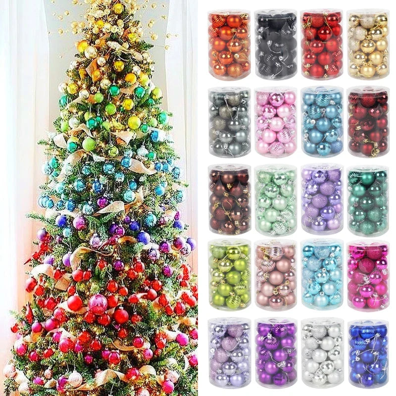 Kerstglans Noëlle – Set van 34 Kerstballen van 4 cm voor de Kerstboom