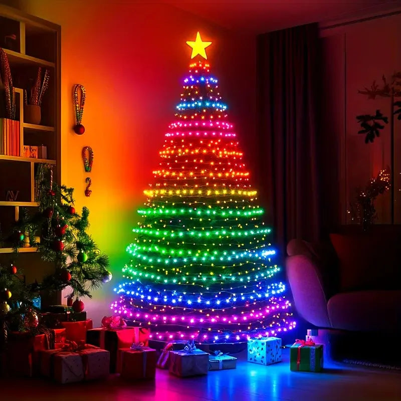 Kerstboomfonkel – Slimme RGB LED Kerstboomverlichting met Afstandsbediening