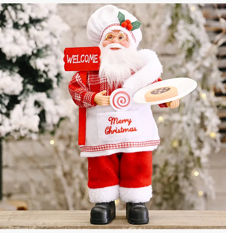 Kerstmanpop Feestdecoratie – 30 cm Kerstfiguur voor Binnen