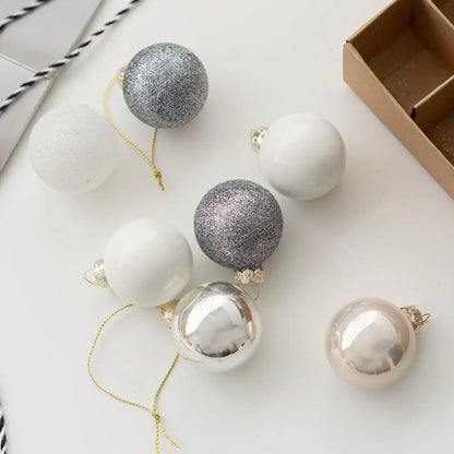 Roségoudia – Set van 25 Kerstballen van 4 cm in Roze, Rood en Goud