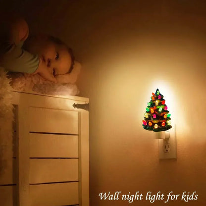 Keramische kerstboom nachtlamp - Feestelijke decoratie voor je huis