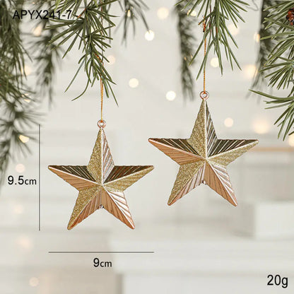 Kersthangers Feestkrans Set van 2 met Decoratieve Kerstfiguren