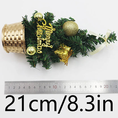 Mini Kerstboom – 21 cm Kerstdecoratie voor Bureau en Tafel