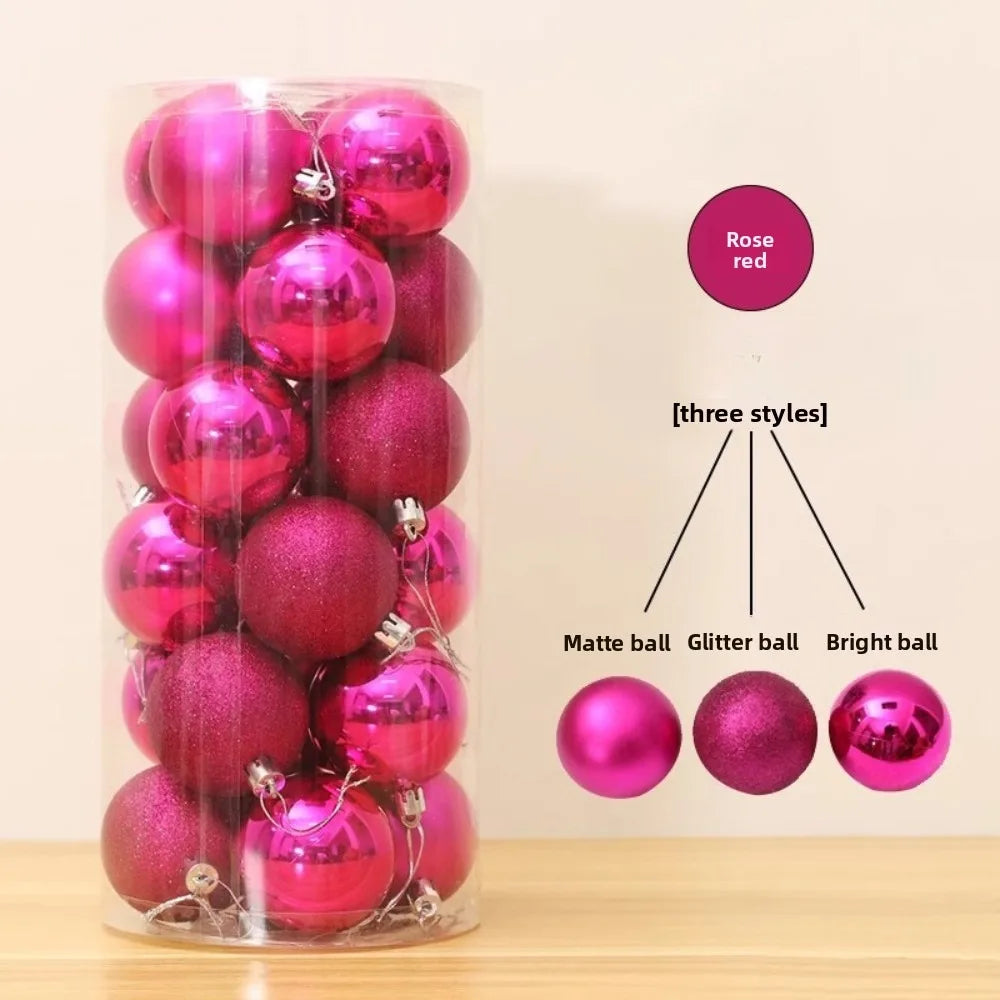 Kerstballen Set van 24 – Kerstboomversiering van 5 cm