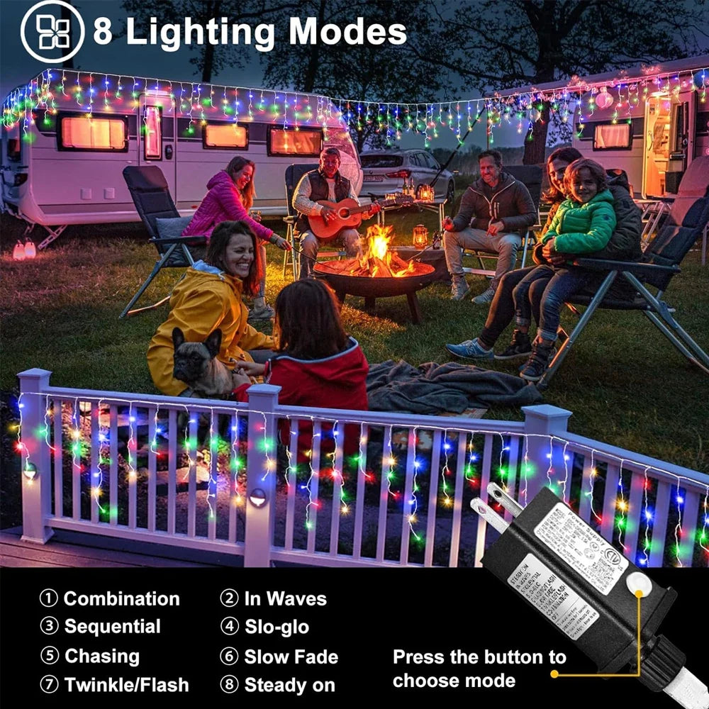 IJslicht Aurora – LED IJspegel Kerstverlichting 20 m met 480 LED's