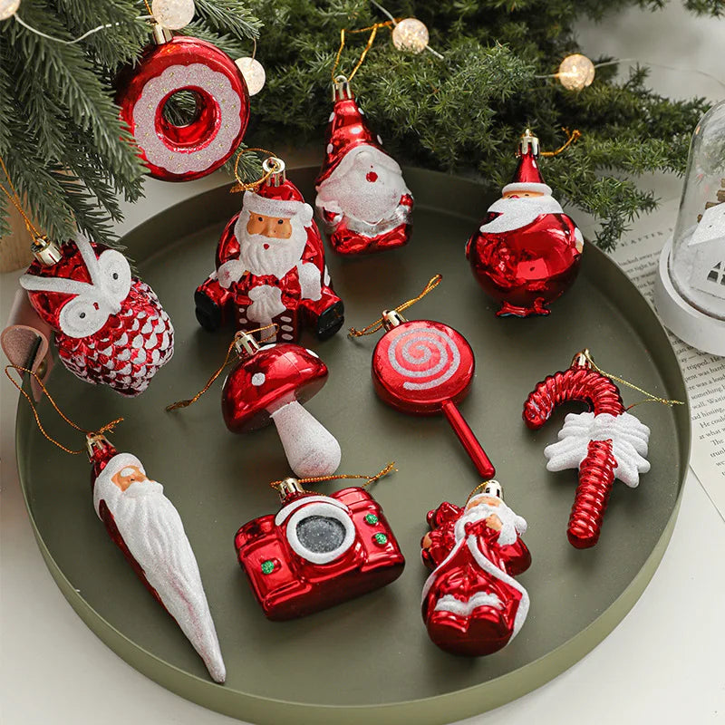 Kersthangers Feestkrans Set van 2 met Decoratieve Kerstfiguren