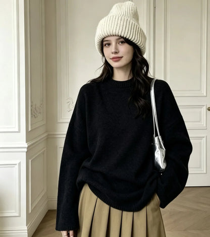 Oversized Dames Sweater Livia – Comfortabele Trui met Ronde Hals
