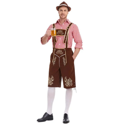AlpenFeest Heren Oktoberfest Kostuumset met Shirt en Hoed
