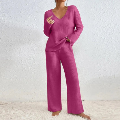 Sorelle Dames Gebreide Set – Warme Trui en Broek