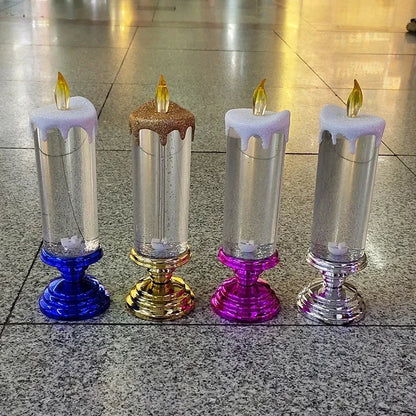 GlitterVlam Noëlle – LED Kerstkaars met Kleurverandering en Glitter