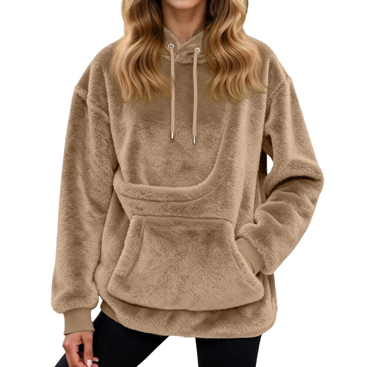 Knuffelzak Fleece Hoodie met Buikzak voor Kleine Huisdieren