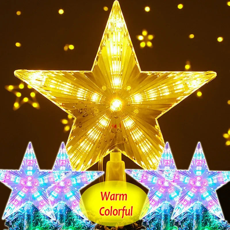 Sterrenstraling – LED Kerstster voor de Boomtop van 17 x 18 cm