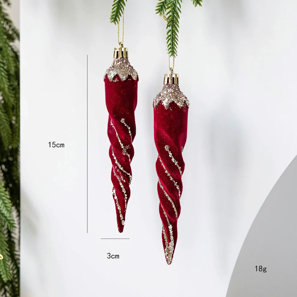 Kersthangers Feestkrans Set van 2 met Decoratieve Kerstfiguren