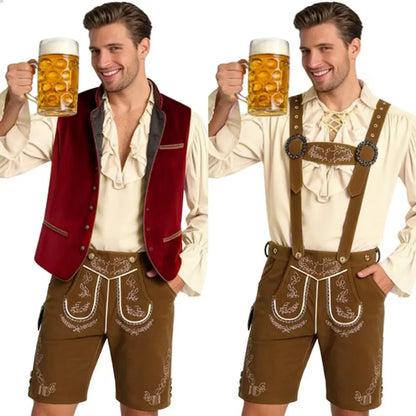 Heren Oktoberfest set met vest, shirt en broek - Trachten geïnspireerde feestkleding