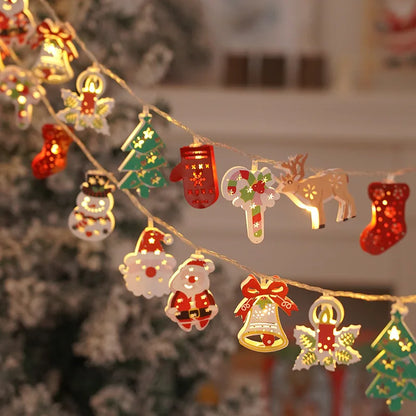 Kerstmanlicht – Kleurrijke LED-Kerstverlichting met Kerstmanfiguren