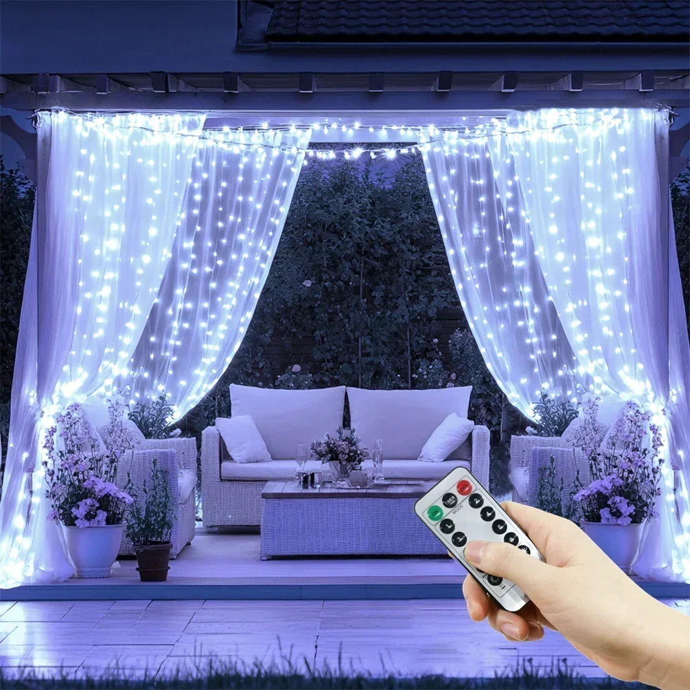 Lichtgordijn Sfeergloed – USB LED Gordijnverlichting met 8 Lichtstanden