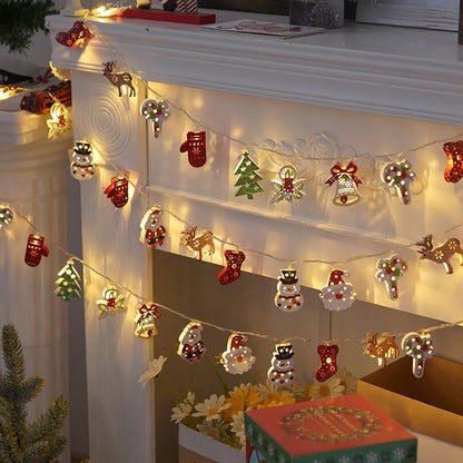 Kerstmanlicht – Kleurrijke LED-Kerstverlichting met Kerstmanfiguren