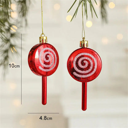Kersthangers Feestkrans Set van 2 met Decoratieve Kerstfiguren