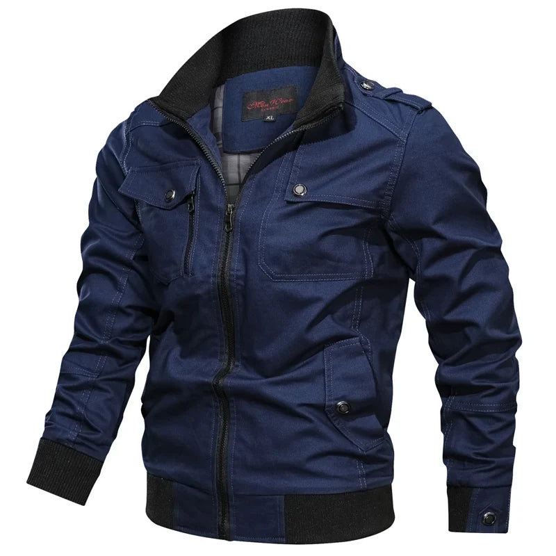 Zomerjack heren – Lichte bomberjack met zakken & rits – Dun jack voor koele avonden & vrije tijd