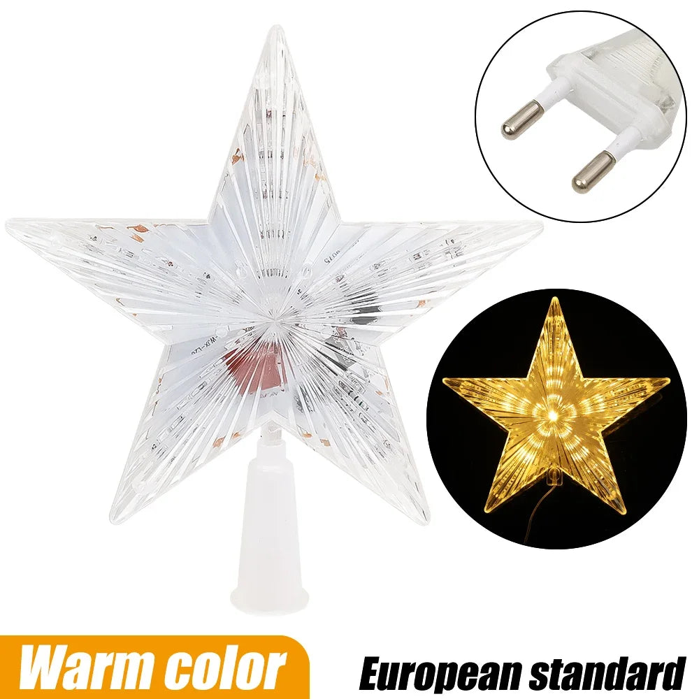 Sterrenstraling – LED Kerstster voor de Boomtop van 17 x 18 cm