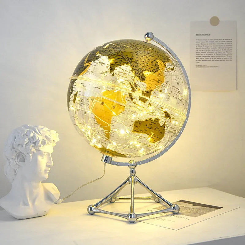 Royaleva LED Rotating World Globe Lamp – Verlichte Werelddecoratie